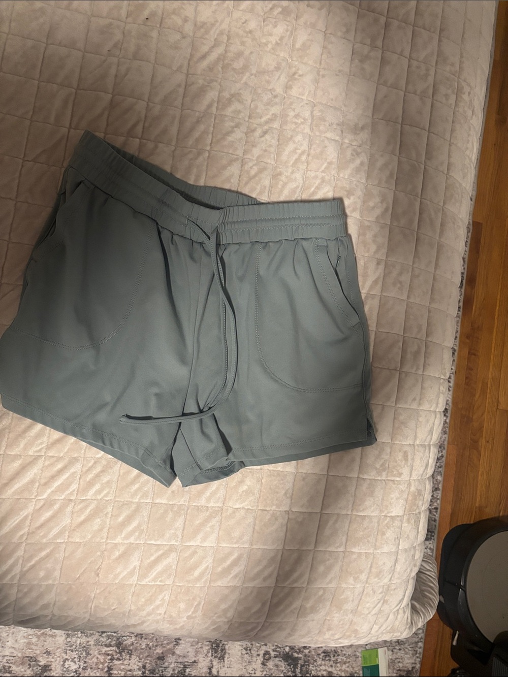 Cynthia Rowley Sage Green Athletic Drawstring Shorts
